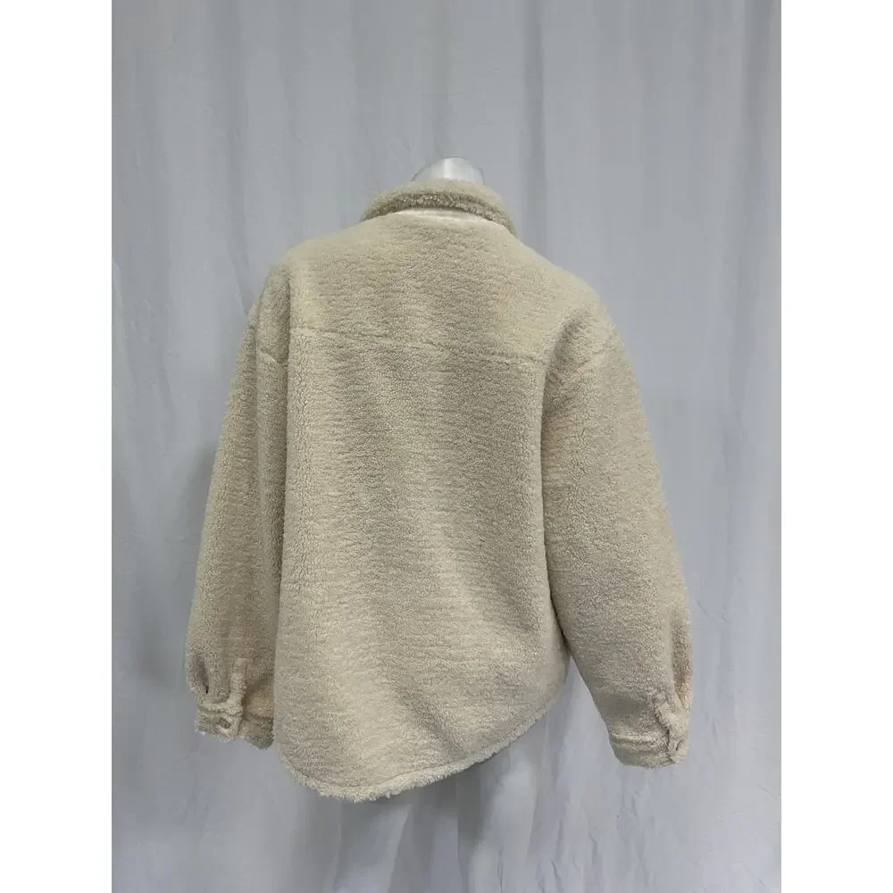 Bandier 'The Aspen' Cream Polyester Sherpa Jacket Size S - Picture 3 of 5